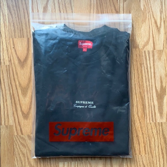 Authentic Supreme Black Qualite Tee - Picture 5 of 6